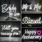 Enseigne néon LED USB 5 V Décoration de mariage