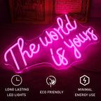Enseigne néon LED USB 5 V The World Is Yours