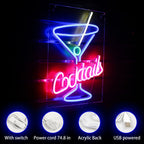 Cocktails 5V USB LED neon sign