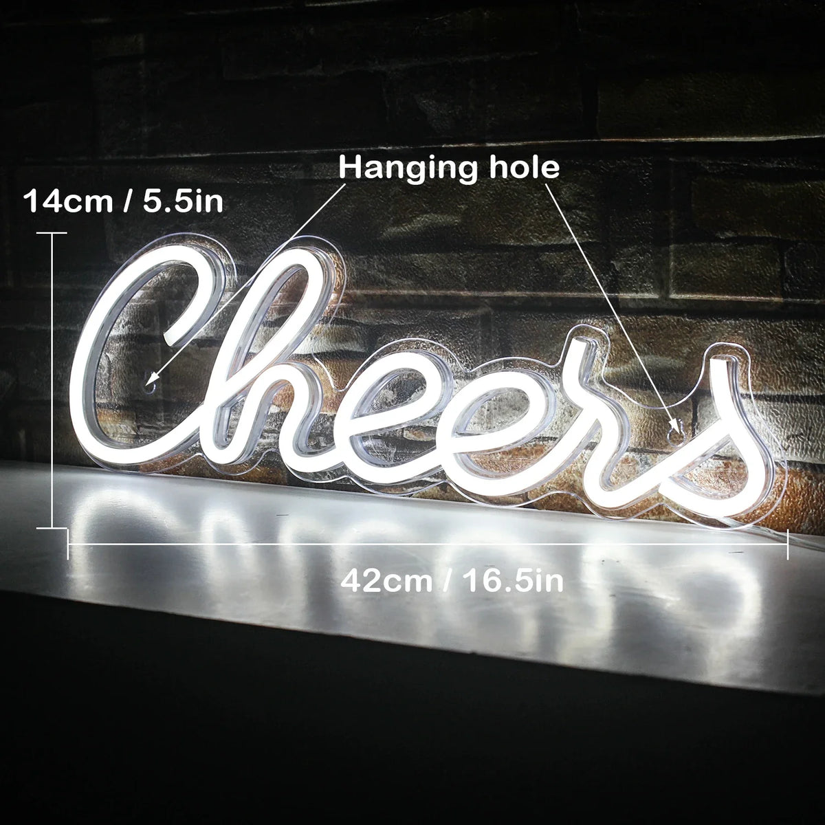 Cheers 5V USB LED neon sign