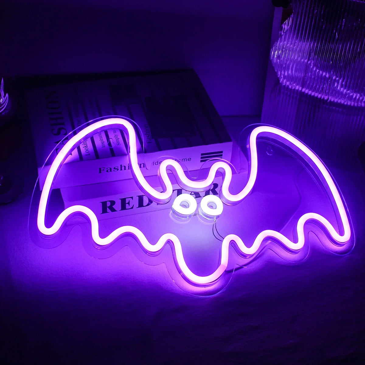 Enseigne néon LED USB 5 V Chauve-souris