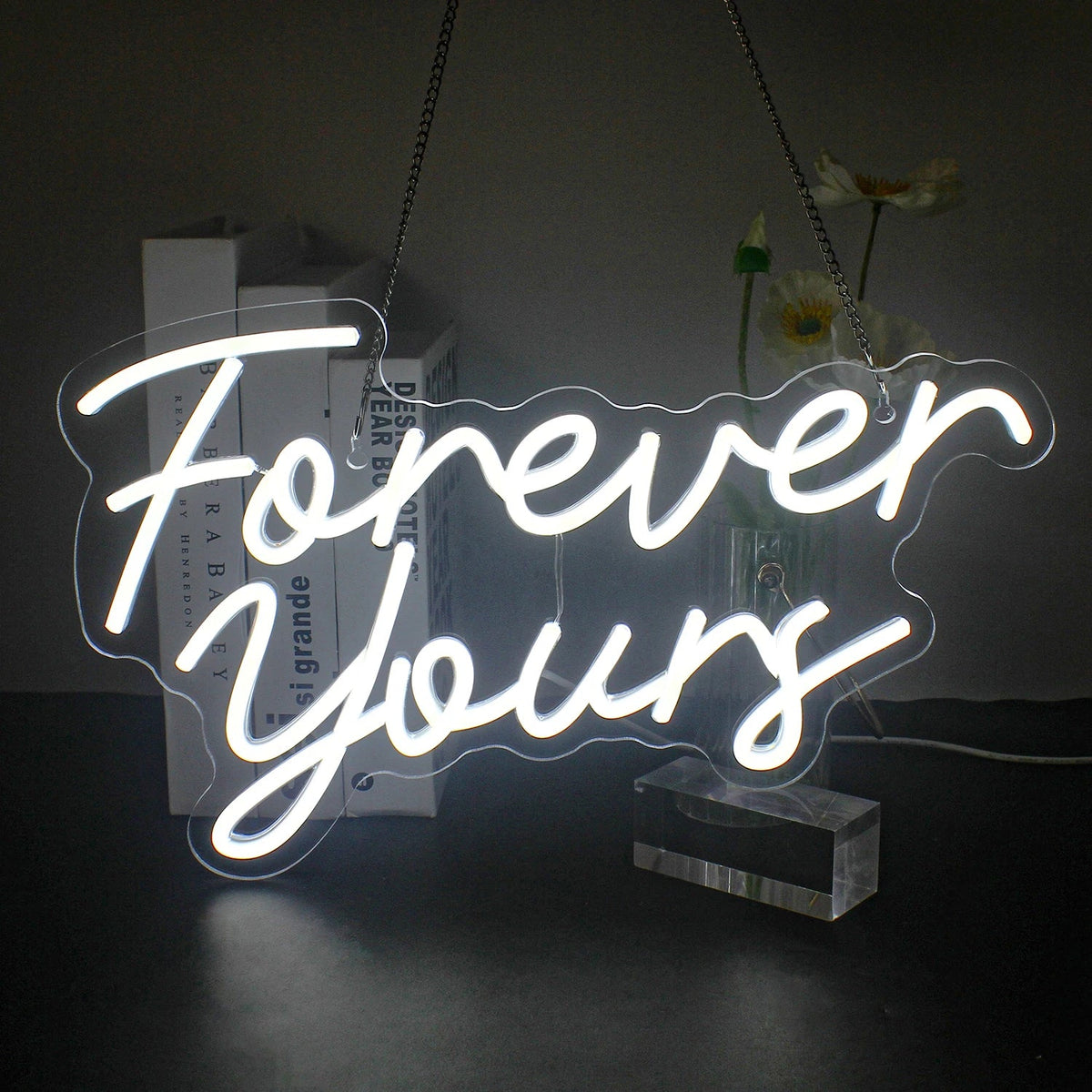 Forever Yours 5V USB LED neon sign – White