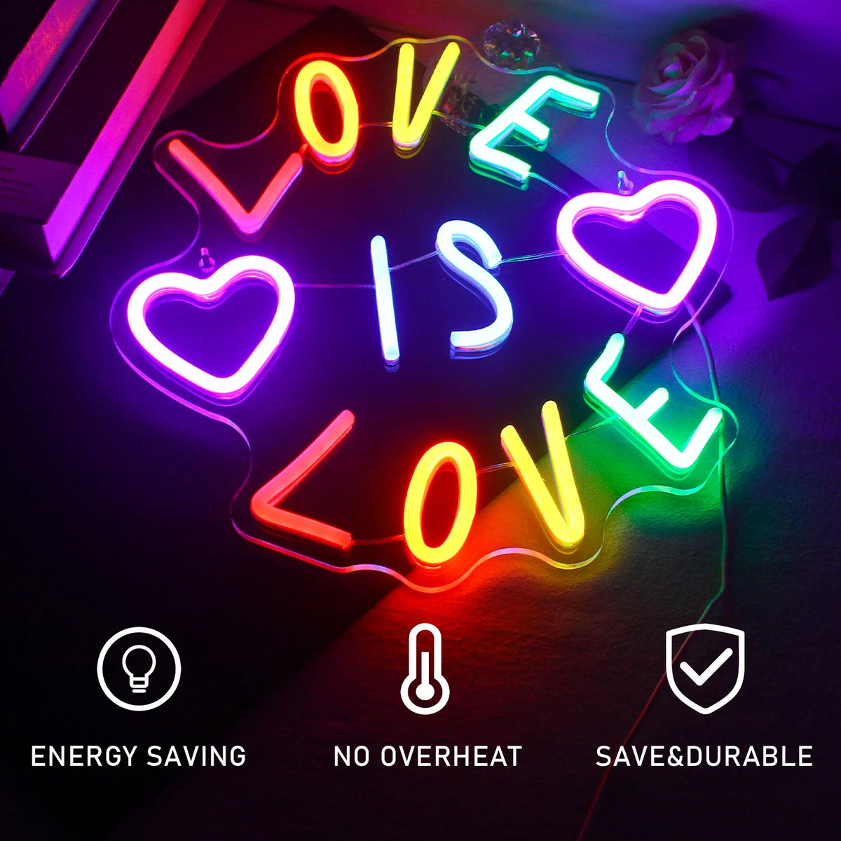 Love Is Love 5V USB LED neon sign