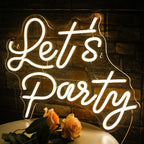 Enseigne néon LED USB 5 V Let's Party