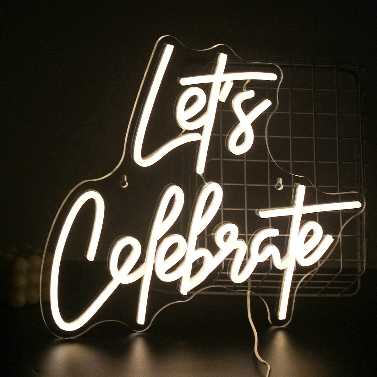 Enseigne néon LED USB 5 V Let's Celebrate