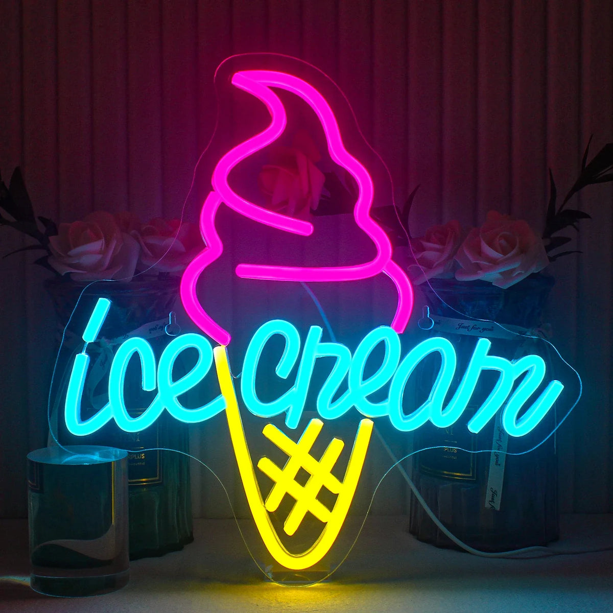 Ice Cream 5V USB LED neon sign – 32x32cm