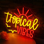 Tropical Vibes 5V USB LED neon sign