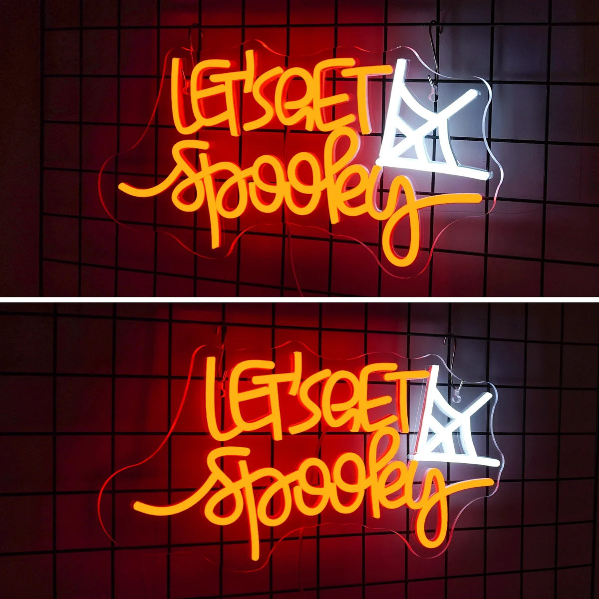 Let's Get Spooky 5V USB LED neon sign