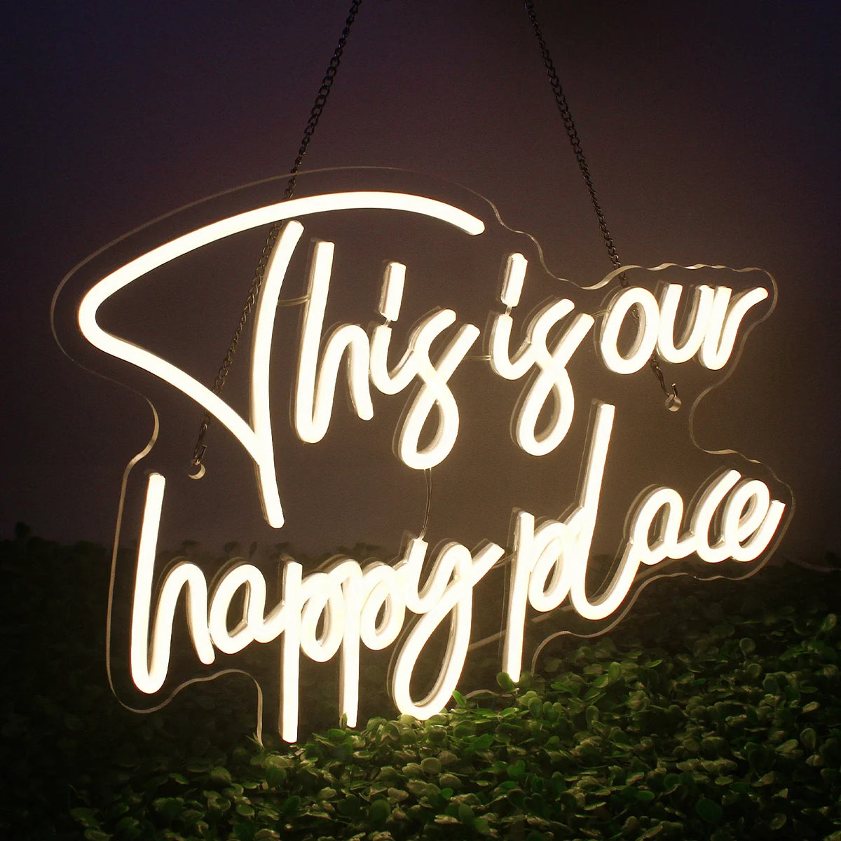 This is our happy place 5V USB LED neon sign