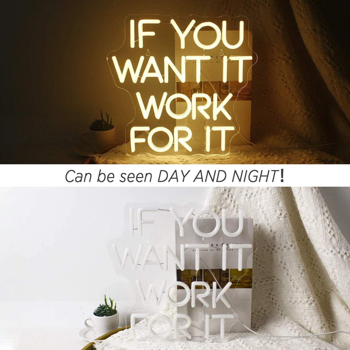 if you want it work for it 5V USB LED neon sign