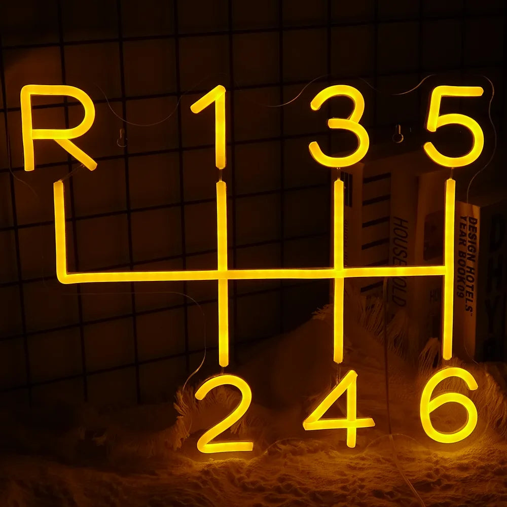 Car Gearbox 5V USB LED neon sign