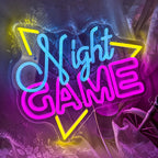 Enseigne néon LED USB 5 V Night Game — 34,5 × 32 cm