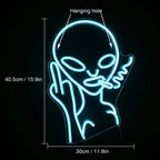 Smoking Alien 5V USB LED neon sign