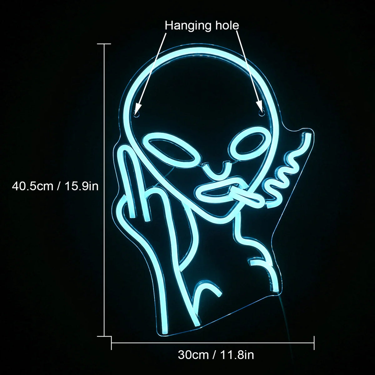 Smoking Alien 5V USB LED neon sign