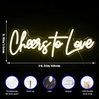 Enseigne néon LED USB 5 V Cheers to Love