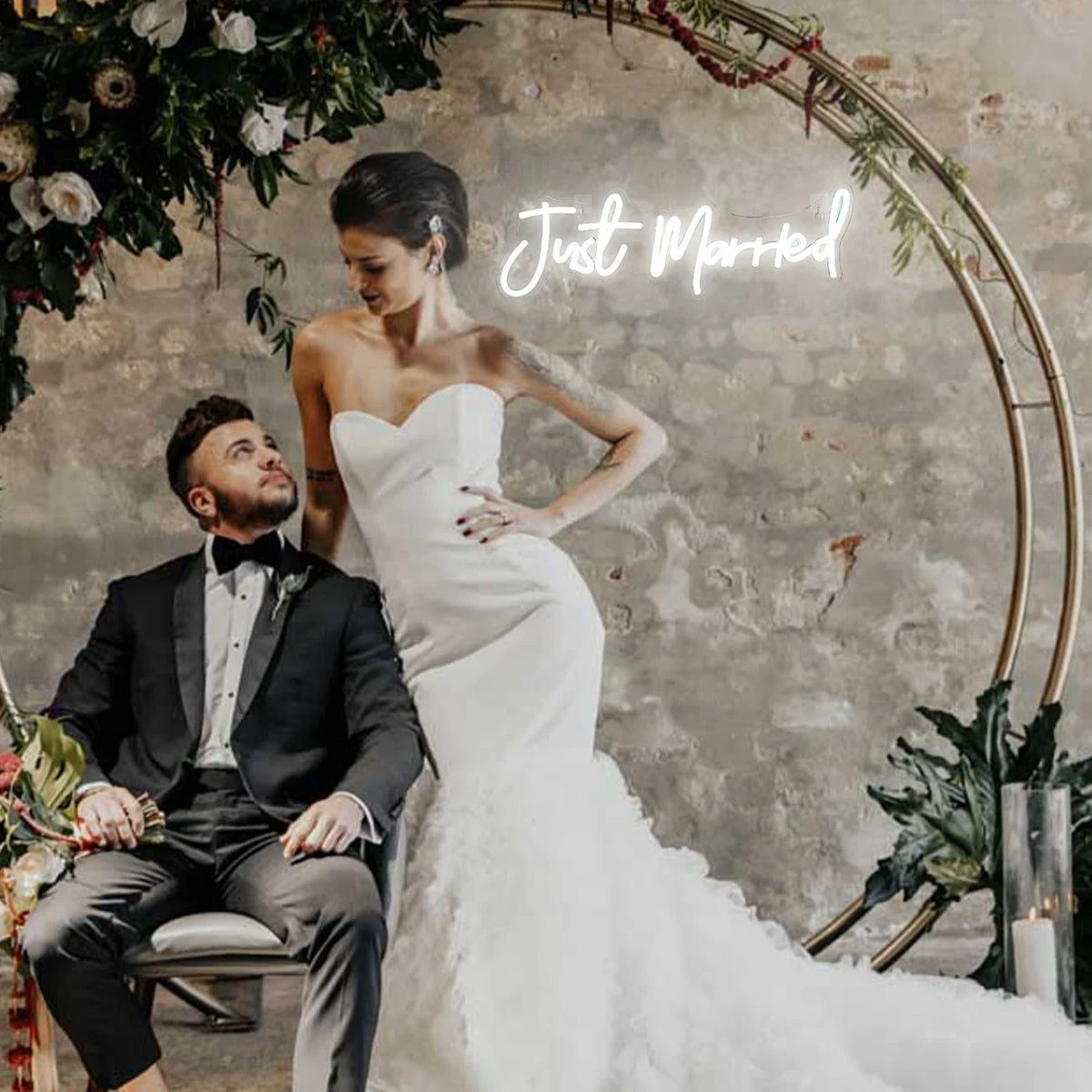 Just Married Wedding 5V USB LED neon sign