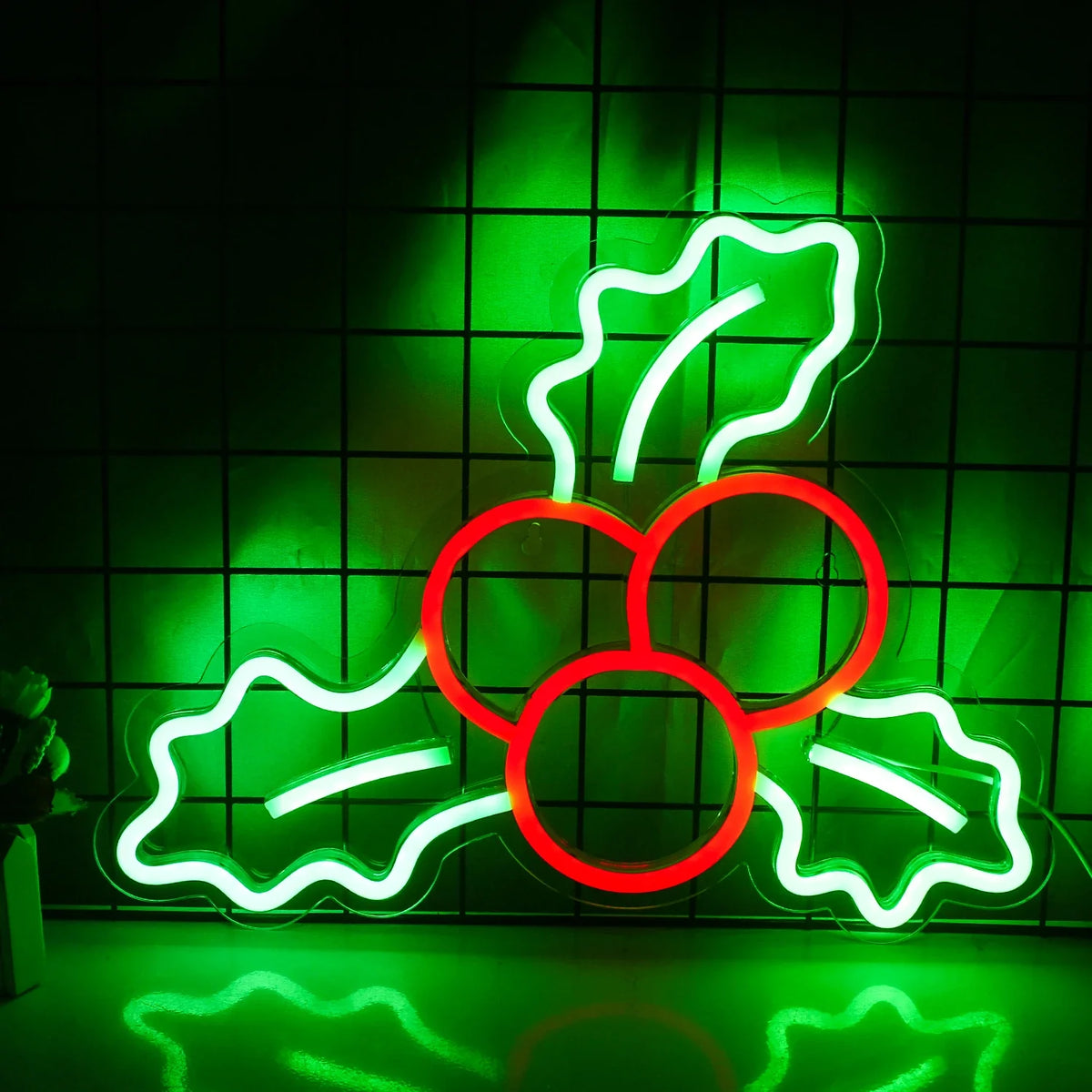 Christmas Holly 5V USB LED neon sign