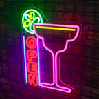 Enseigne néon LED USB 5 V Cocktails Open