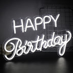 Happy Birthday Designs 5V USB LED neon sign – White 42.5X26cm
