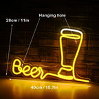 Beer Glass 5V USB LED neon sign