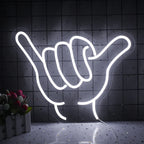 Encouraging Hand Gesture 5V USB LED neon sign – White