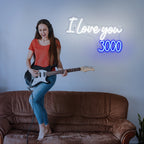 I Love You 3000 5V USB LED neon sign