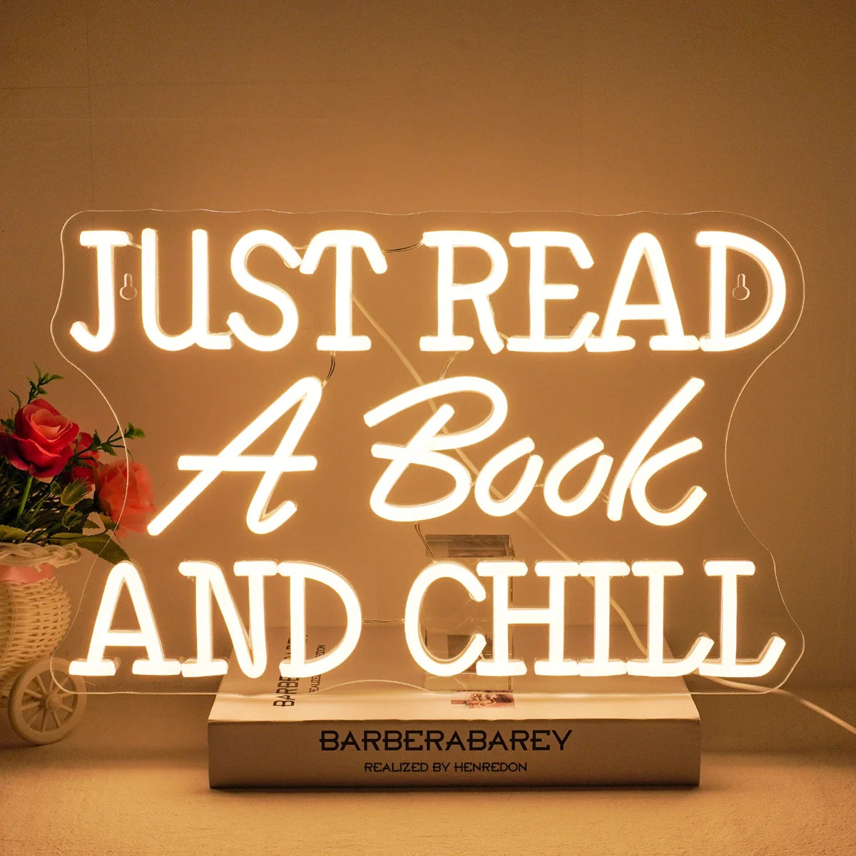 Just Read A Book And Chill 5V USB LED neon sign – 42X27cm