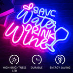 Save Water Drink Wine 5V USB LED neon sign
