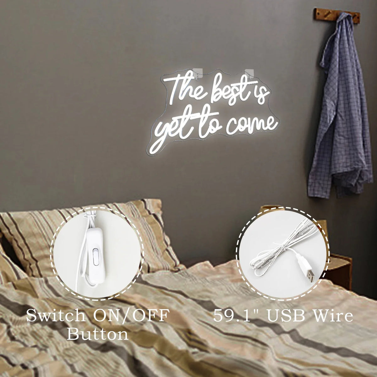 The Best is Yet to Come 5V USB LED neon sign