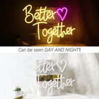 Better Together Heart 5V USB LED neon sign