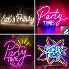 Let's Party 5V USB LED neon sign