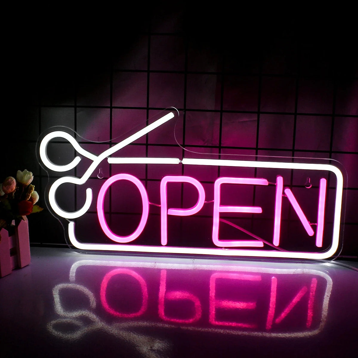 Hair Salon Open 5V USB LED neon sign – Open