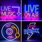 Enseigne néon LED USB 5 V Live Music