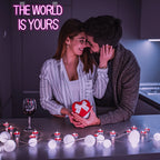 Enseigne néon LED USB 5 V The World Is Yours