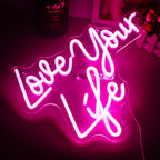 Enseigne néon LED USB 5 V Love Your Life
