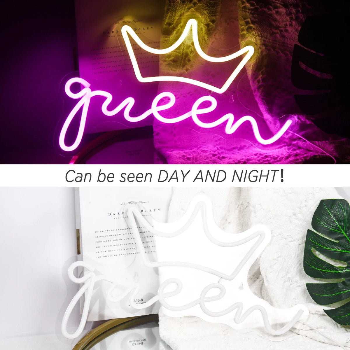 Enseigne néon LED USB 5 V Queen