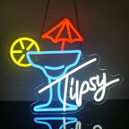 Tipsy Cocktail Glass 5V USB LED neon sign – 33x30cm