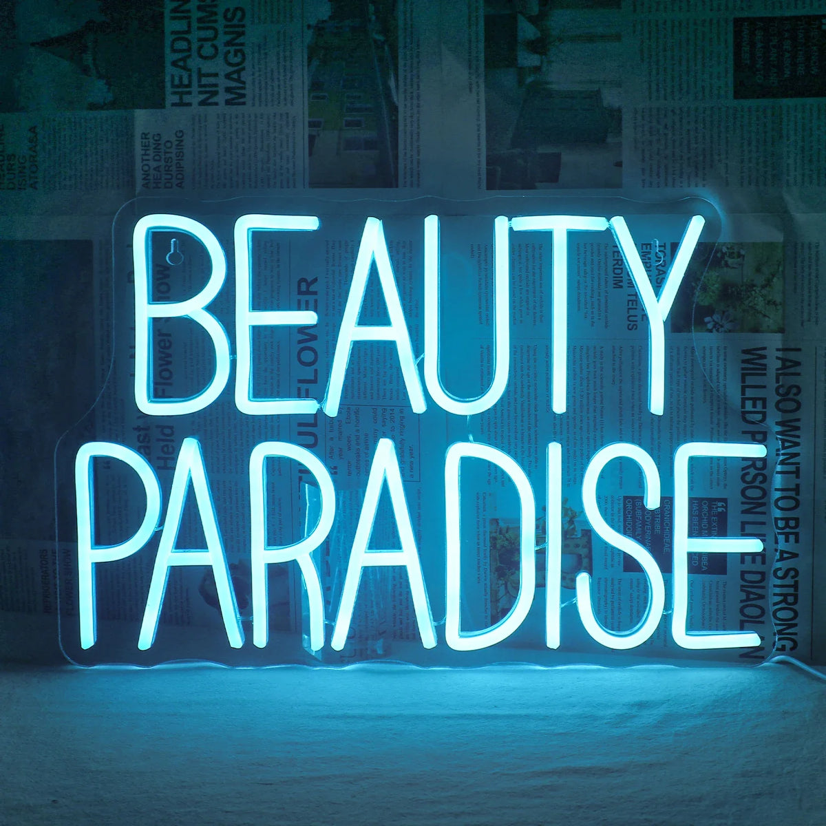 Enseigne néon LED USB 5 V Beauty Paradise — 40 × 26 cm