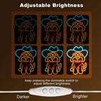 Enseigne néon LED USB 5 V Chien cow-boy