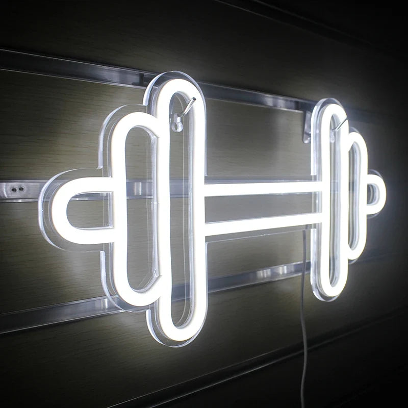 Enseigne néon LED USB 5 V Haltère