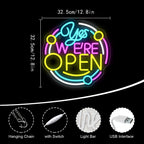 Yes We're Open 5V USB LED neon sign