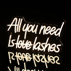 All You Need is Lashes 5V USB LED neon sign