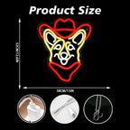 Corgi Cowboy 5V USB LED neon sign