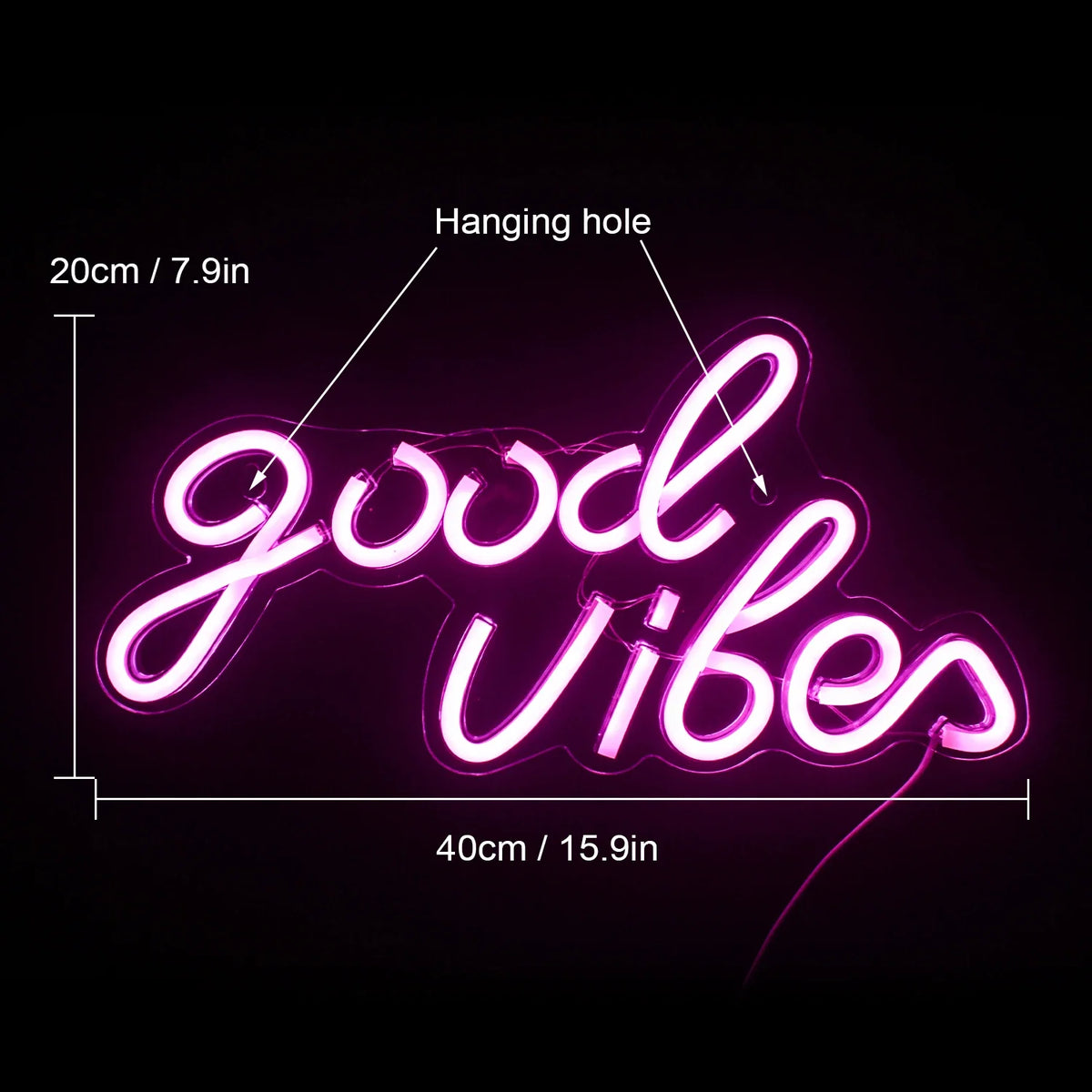 Good Vibes 5V USB LED neon sign