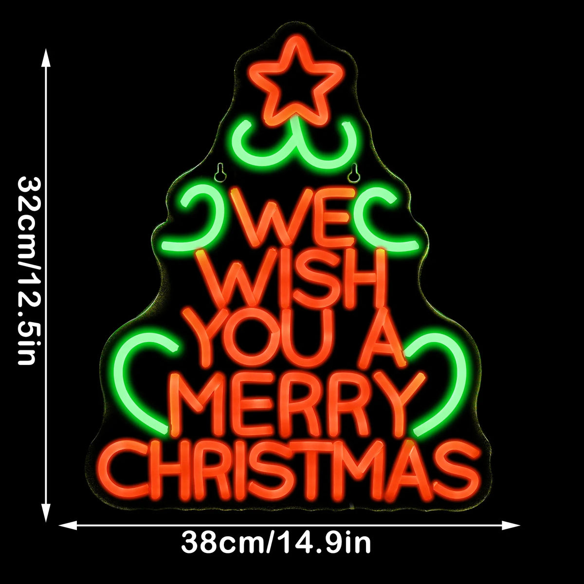 We Wish You A Merry Christmas 5V USB LED neon sign