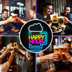 Enseigne néon LED USB 5 V Chope de bière « Happy Hour »