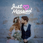 Enseigne néon LED USB 5 V Just Married