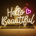Hello Beautiful 5V USB LED neon sign