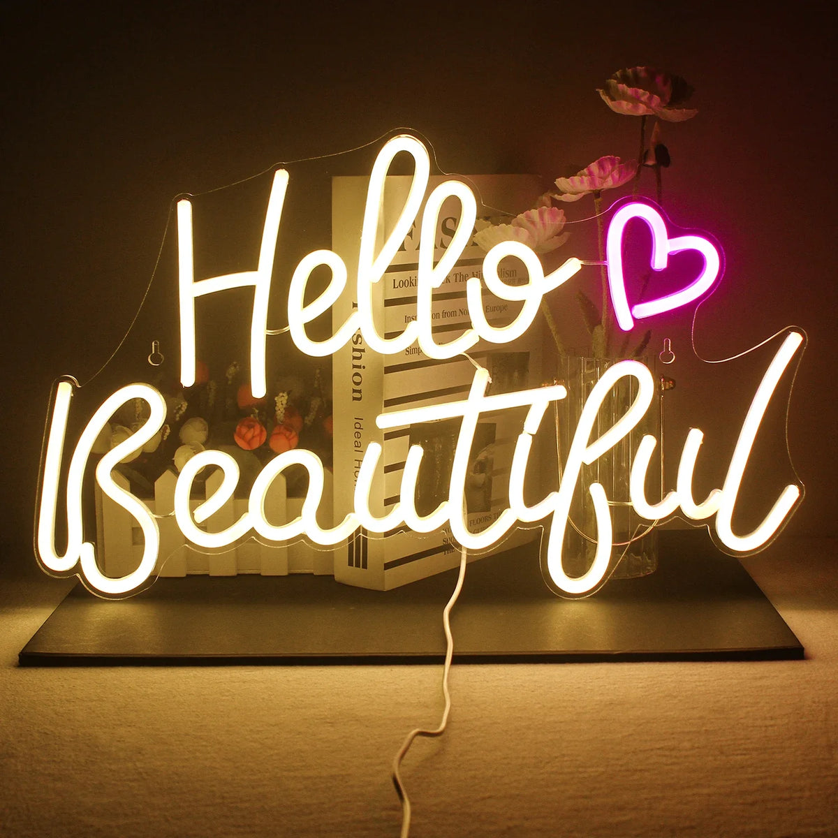 Hello Beautiful 5V USB LED neon sign