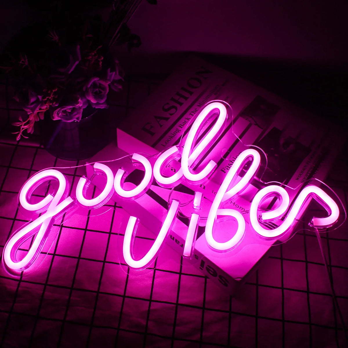 Good Vibes 5V USB LED neon sign